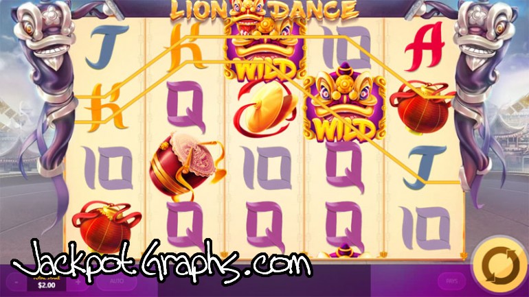 Lion dance slot machine game